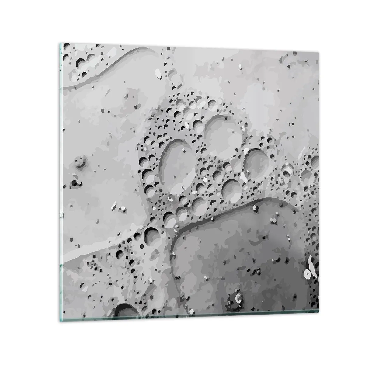 Billede på glas - Opskummet spor - 70x70 cm