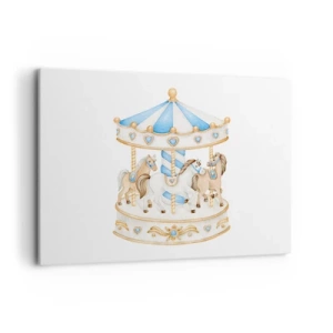 Lærredstryk - Billede på lærred - Sød barndom - 100x70 cm