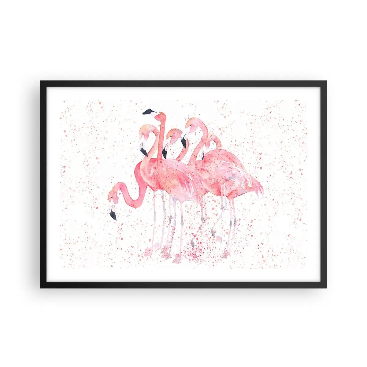 Plakat i sort ramme - Lyserød ansambl - 70x50 cm