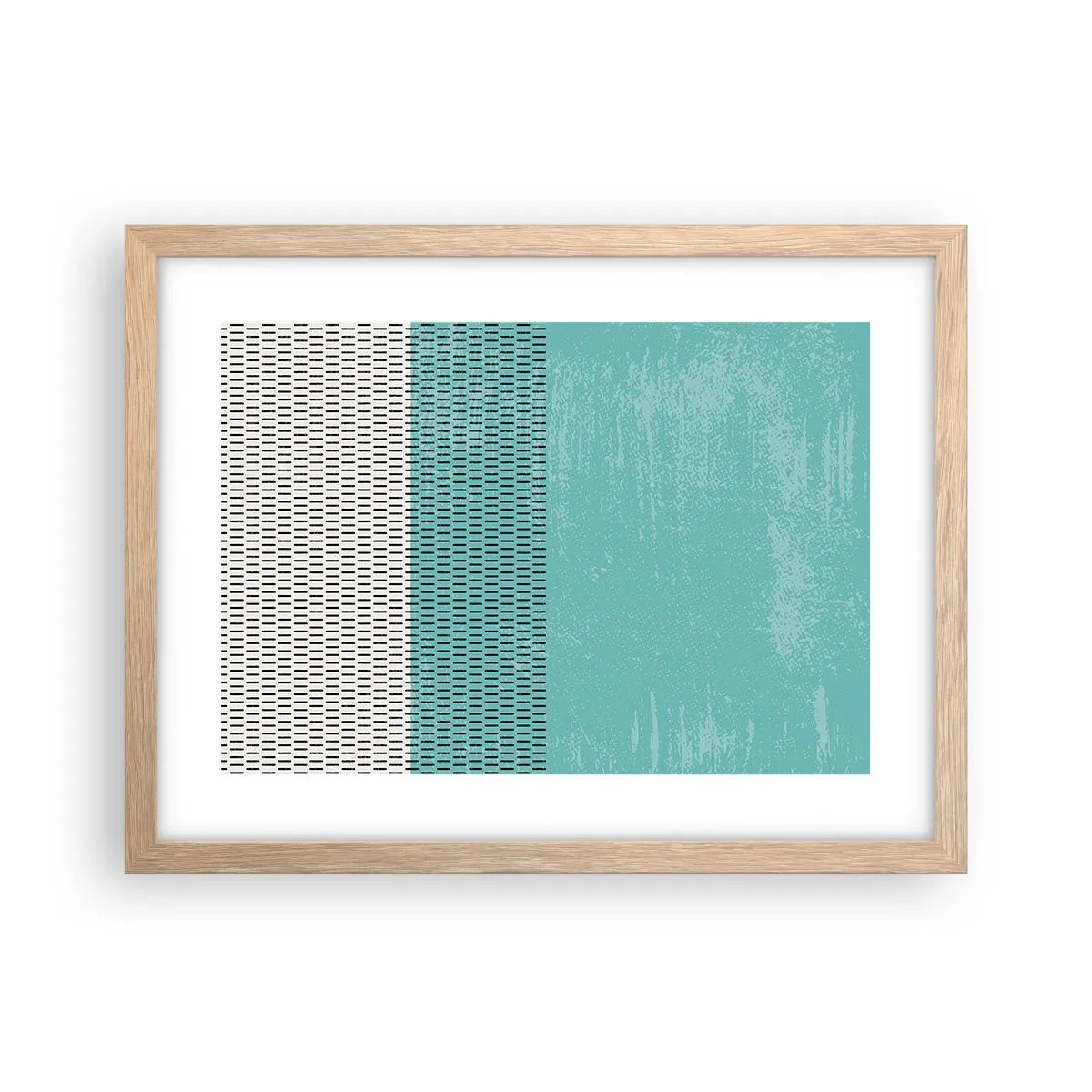 Plakat i ramme af lyst egetræ - Balanceret sammensætning - 40x30 cm