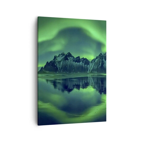 Lærredstryk - Billede på lærred - I auroraens arme - 50x70 cm