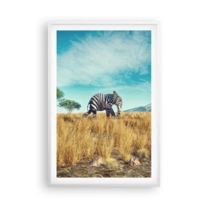 Plakat i hvid ramme - Grå er ikke længere på mode - 61x91 cm