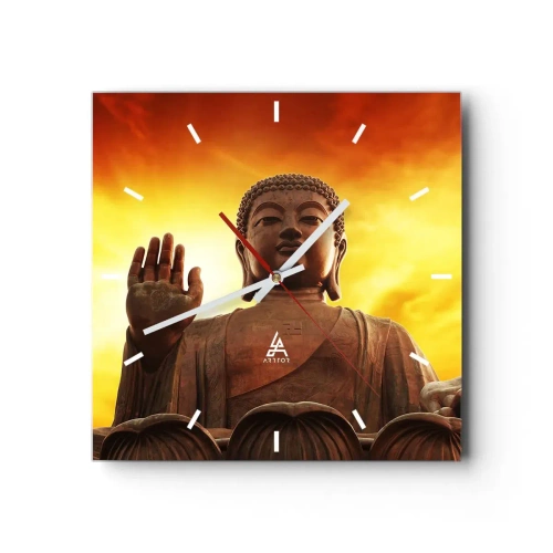 Vægur, Uret - Fred i verden - 40x40 cm