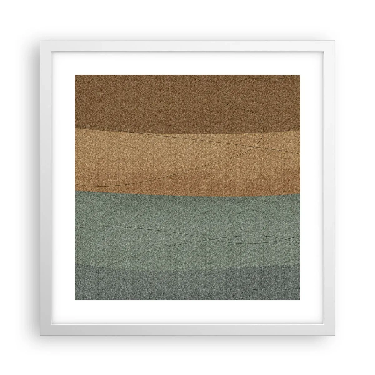 Plakat i hvid ramme - Vandret sammensætning - 40x40 cm