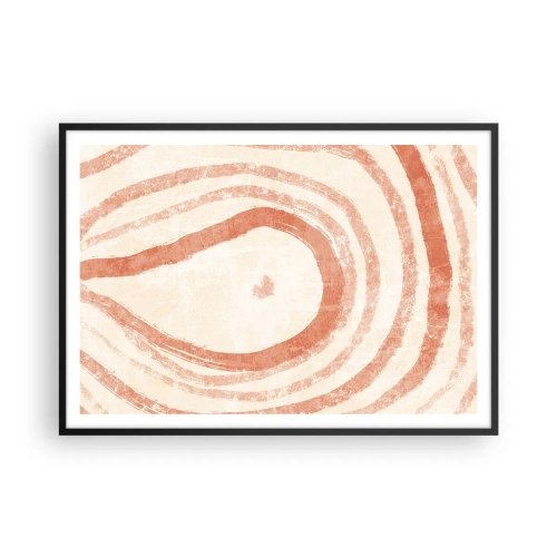 Plakat i sort ramme - Koralcirkler - komposition - 100x70 cm