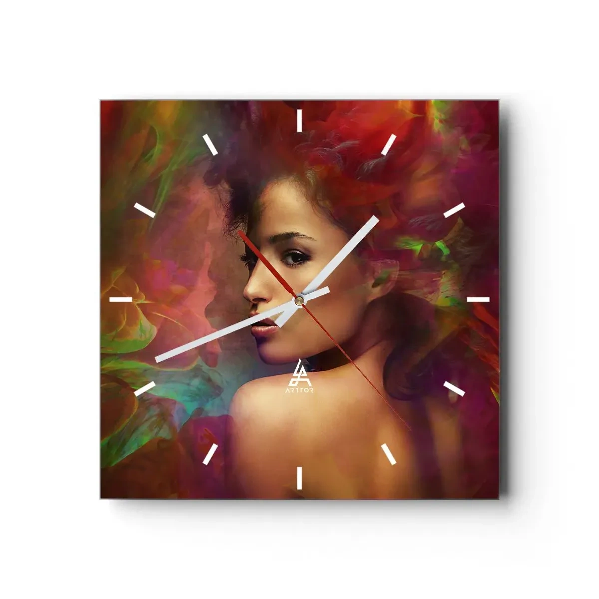 Vægur, Uret - Smukkere end en regnbue, sart som tåge - 30x30 cm