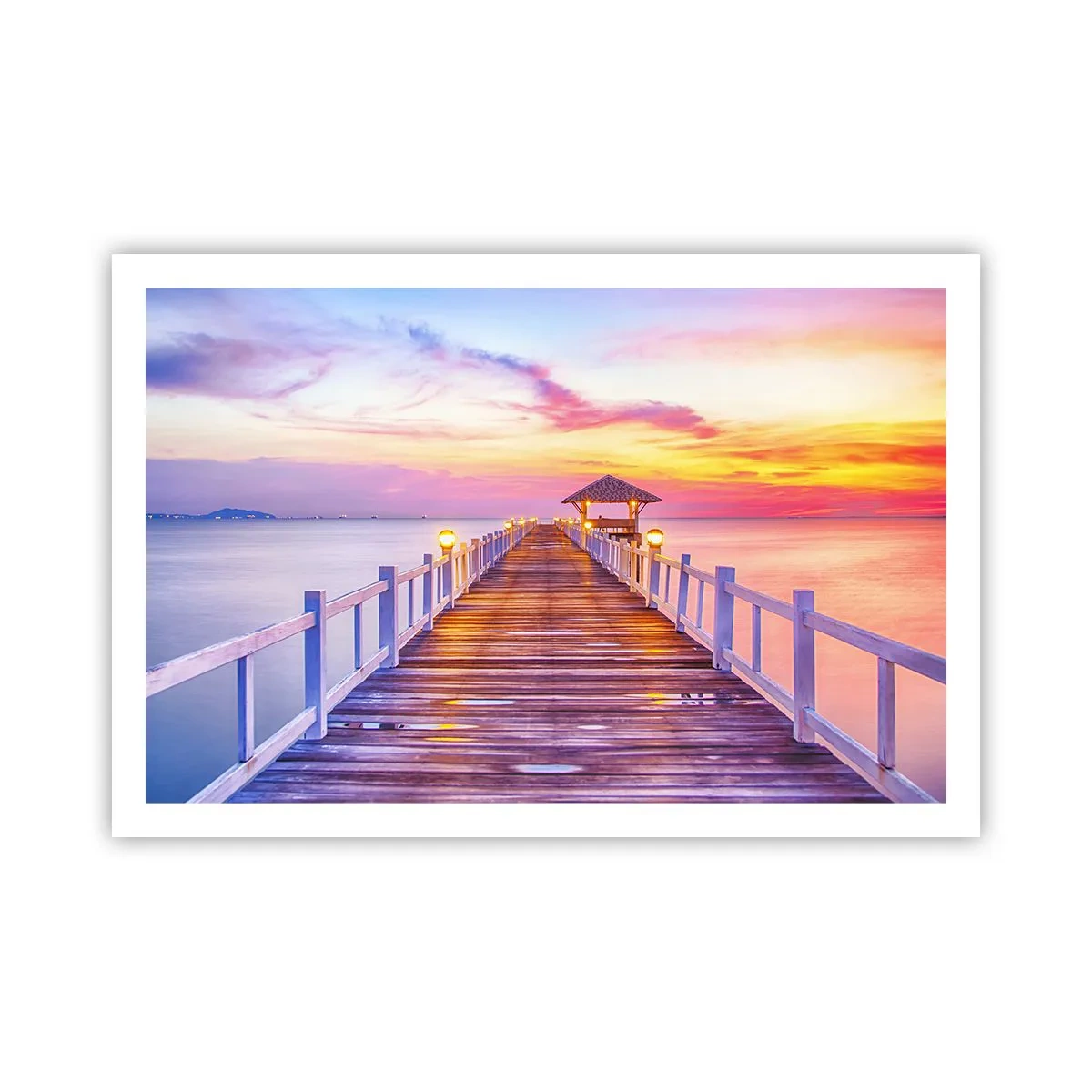 Plakat - Lilagylden stilhed om aftenen - 91x61 cm