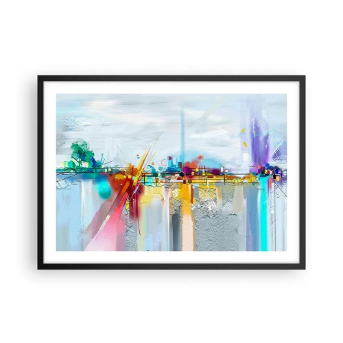 Plakat i sort ramme - Glædens bro over livets flod - 70x50 cm