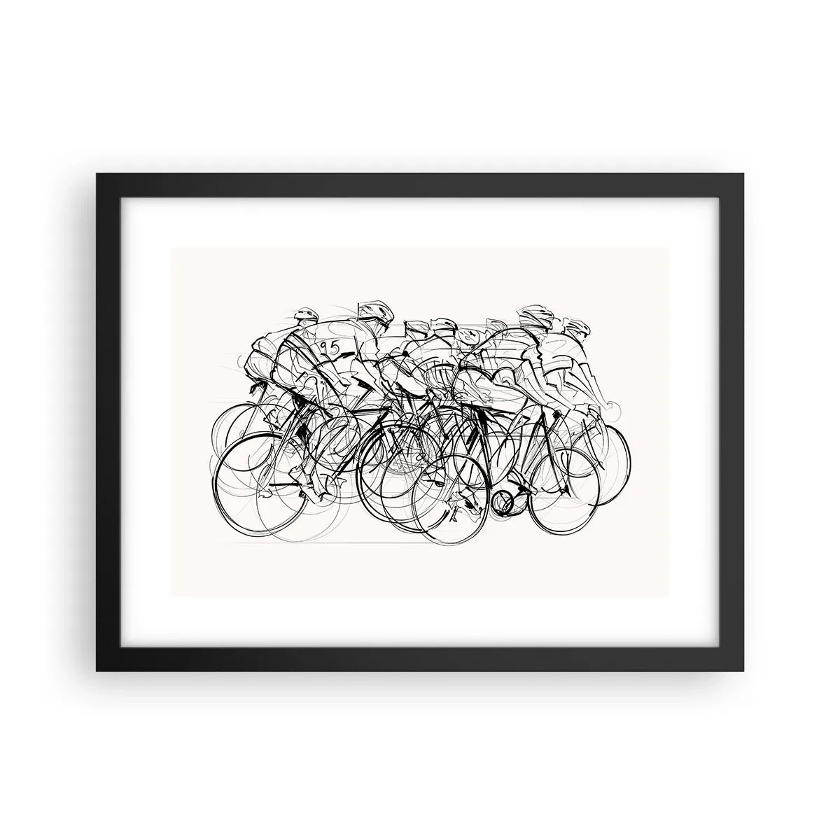 Plakat i sort ramme - Sammen i et team - 40x30 cm