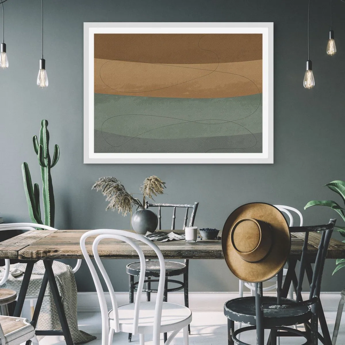 Plakat i hvid ramme - Vandret sammensætning - 40x30 cm