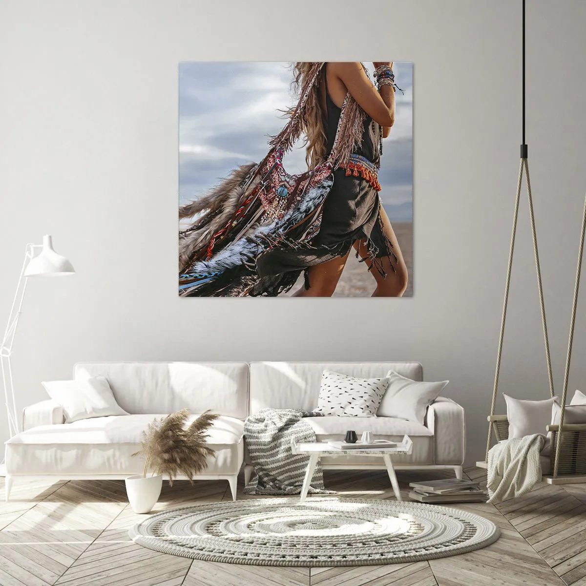 Lærredstryk - Billede på lærred - Shamanens pige - 60x60 cm