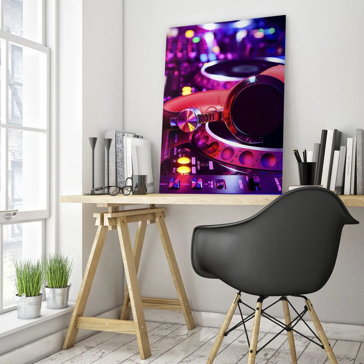 Billede på glas - Før det sjove begynder - 50x70 cm