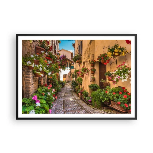 Plakat i sort ramme - Italiensk gyde - 100x70 cm