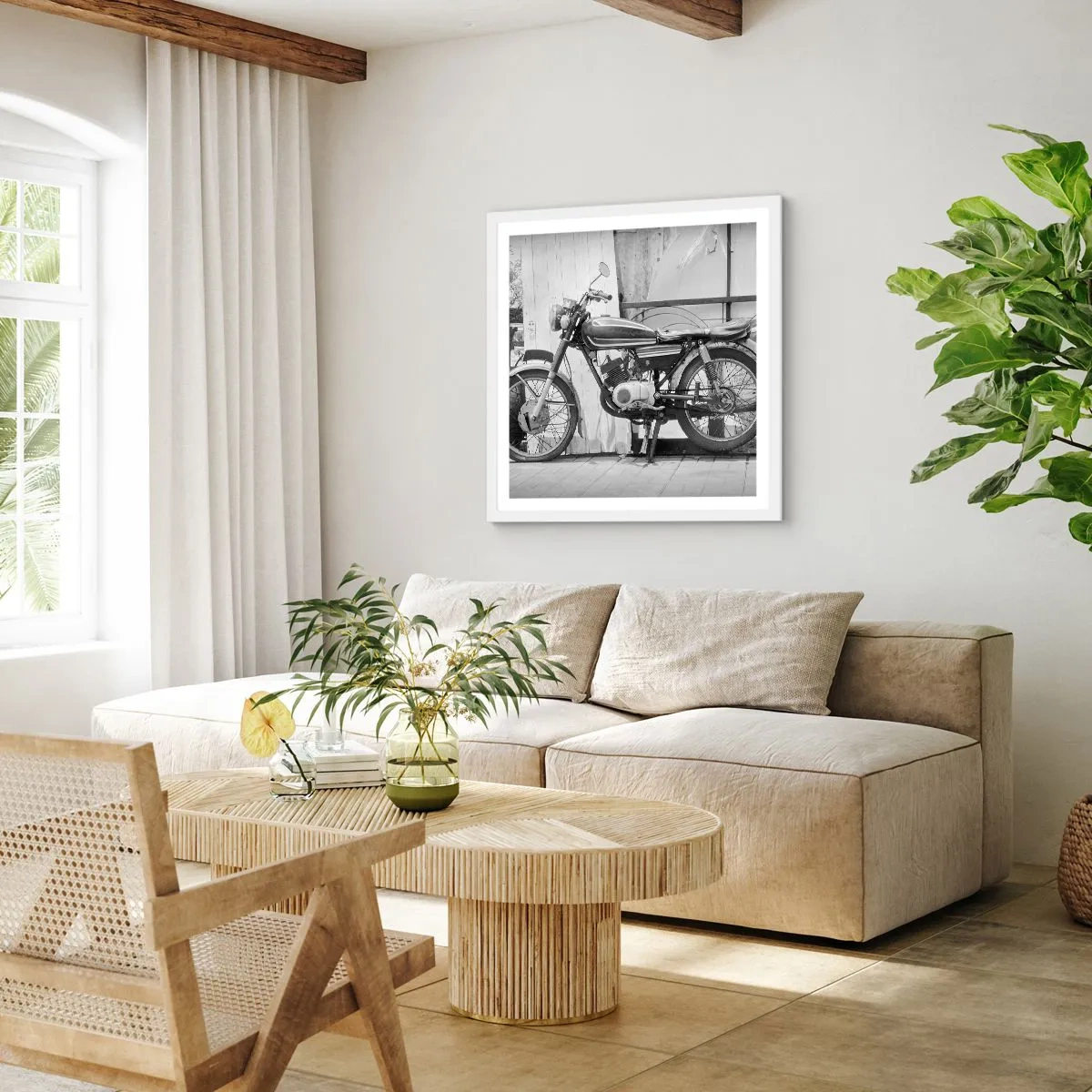 Plakat i hvid ramme - Klassikere frem for alt - 50x50 cm