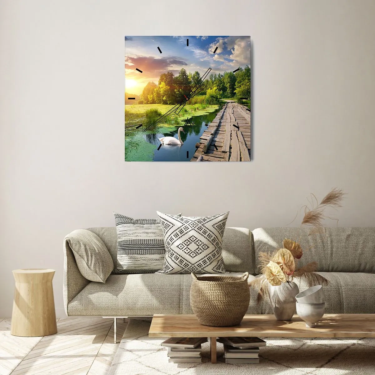 Vægur, Uret - Sommer, sommer overalt - 40x40 cm