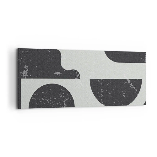 Lærredstryk - Billede på lærred - Komposition over og under - 120x50 cm
