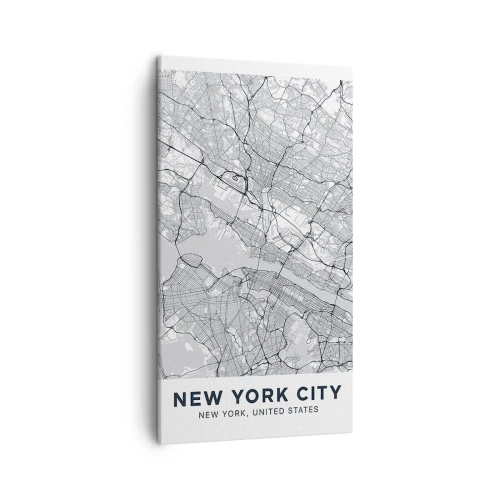 Lærredstryk - Billede på lærred - Anatomi af en storby - 45x80 cm