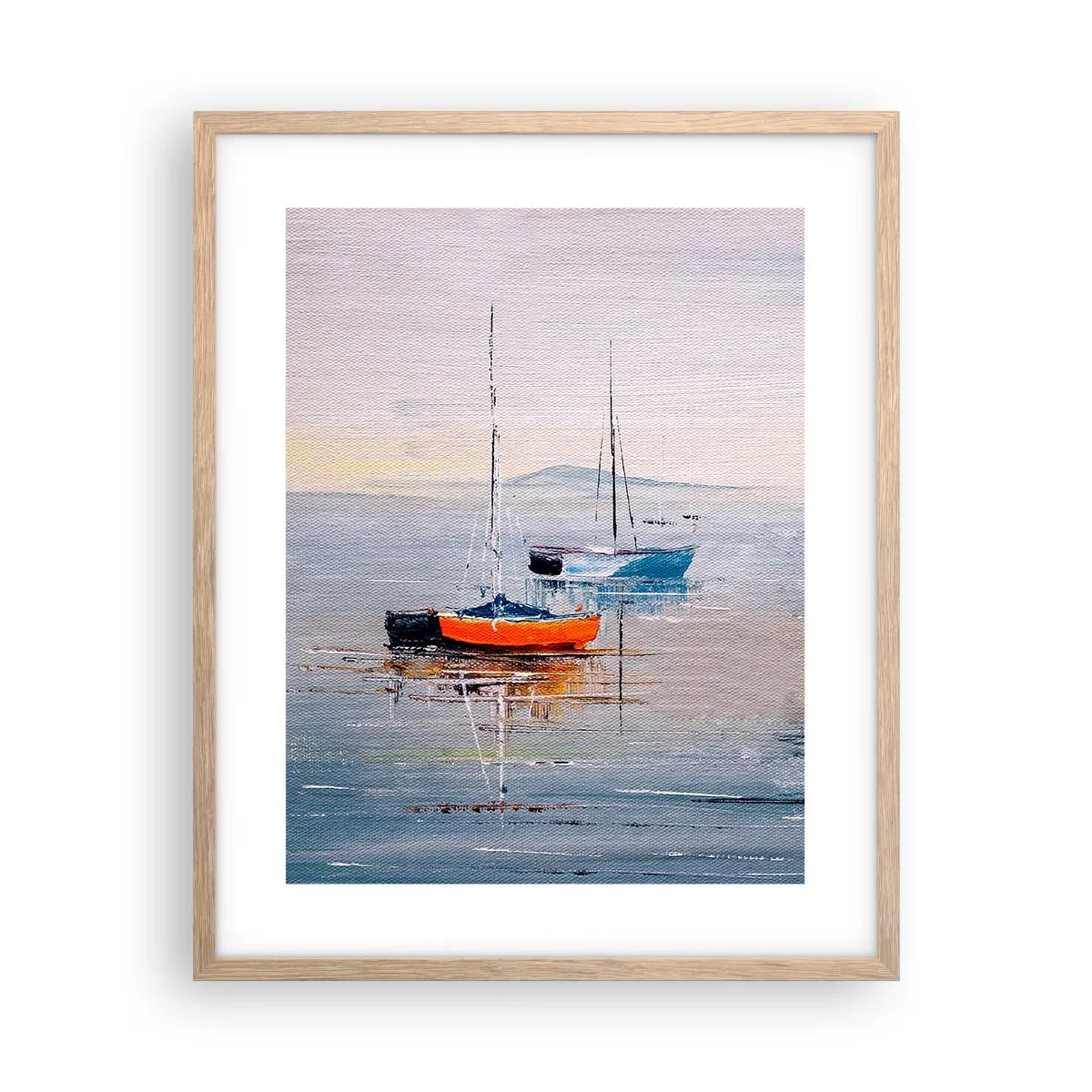 Plakat i ramme af lyst egetræ - Et velfortjent hvil - 40x50 cm