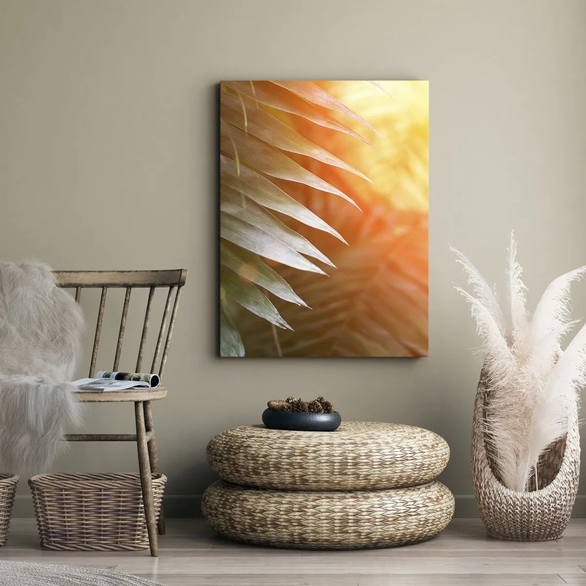 Lærredstryk - Billede på lærred - Morgen i junglen - 50x70 cm