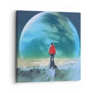 Lærredstryk - Billede på lærred - Opdageren af et nyt land - 30x30 cm