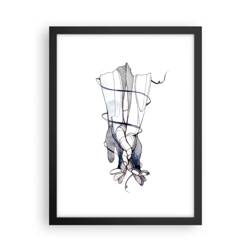 Plakat i sort ramme - En undersøgelse af berøring - 30x40 cm