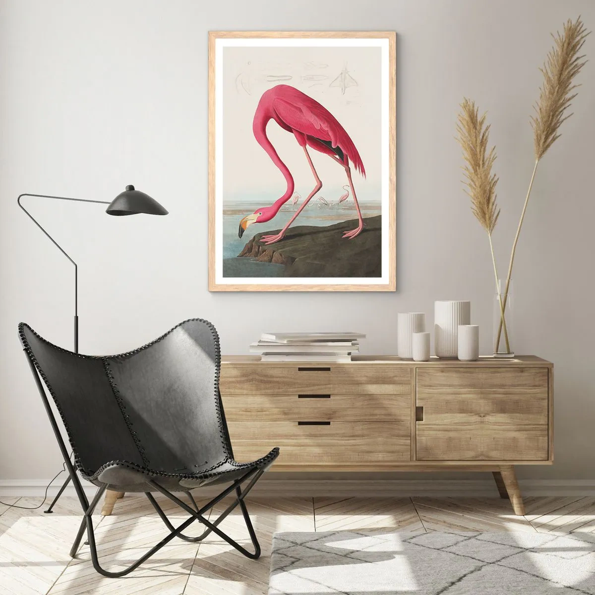 Plakat i ramme af lyst egetræ - Et forbløffende væsen - 50x70 cm