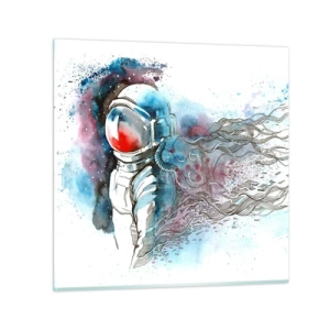 Billede på glas - Alene med kosmos - 50x50 cm