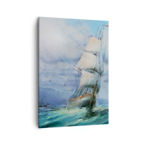 Lærredstryk - Billede på lærred - God vind - 50x70 cm