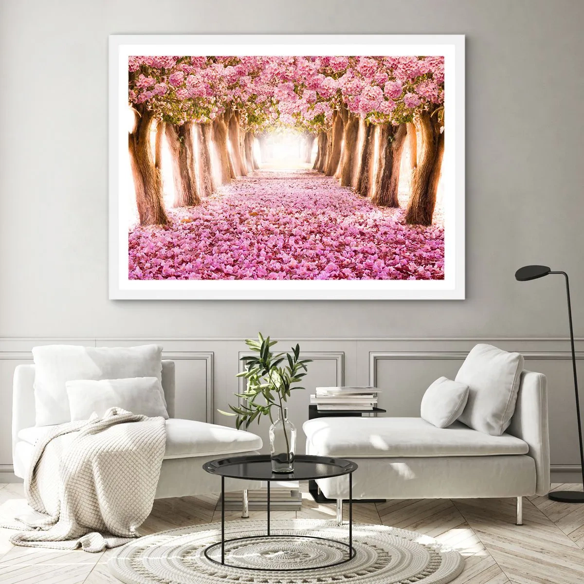 Plakat i hvid ramme - Vejen til paradis - 100x70 cm