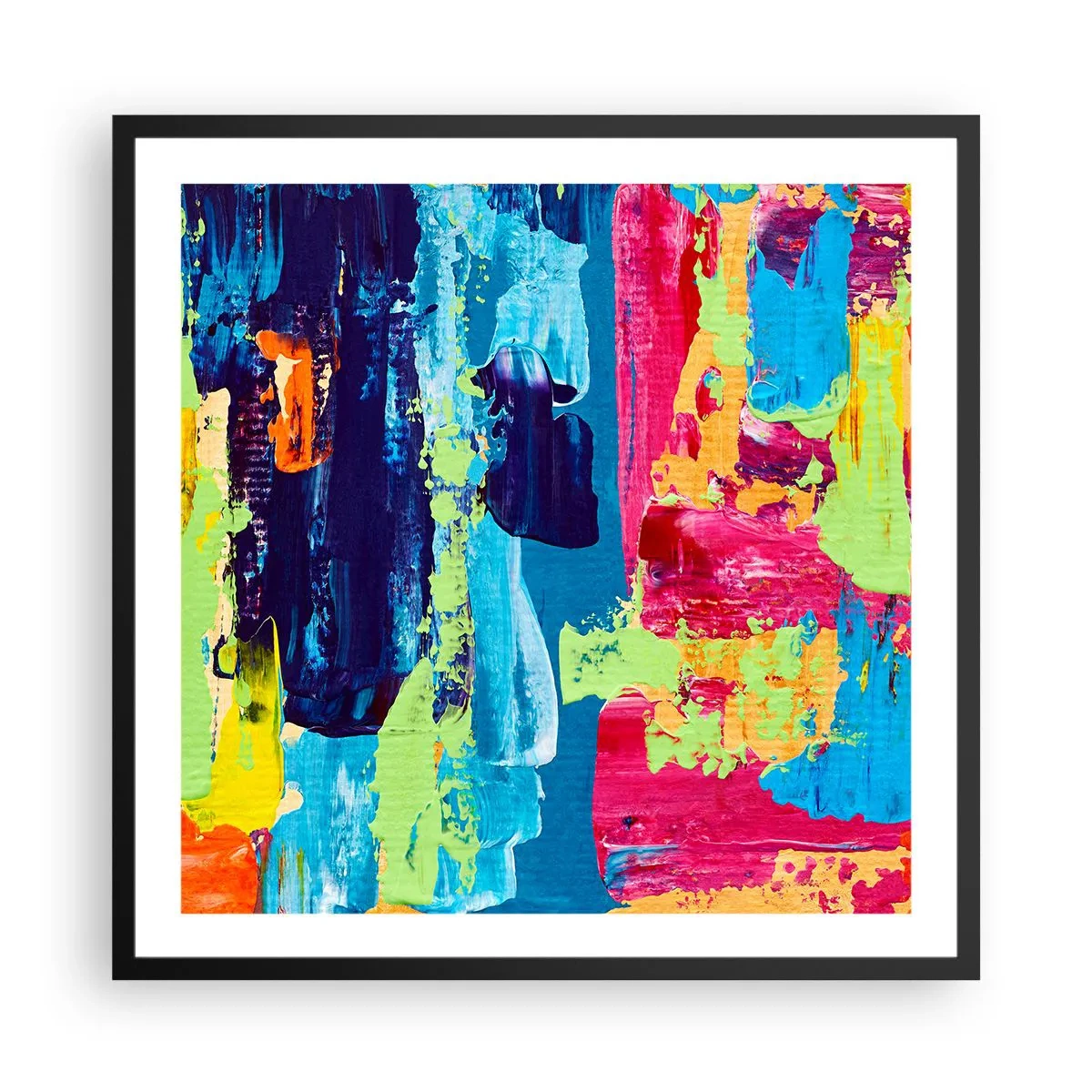 Plakat i sort ramme - Livet er smukt! - 60x60 cm