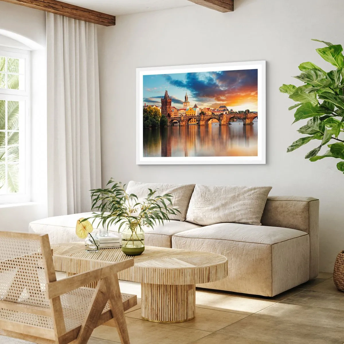 Plakat i hvid ramme - Smukt for evigt - 70x50 cm