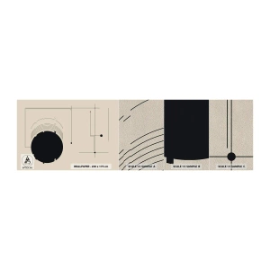 Prøve Fototapet Premium Sand - Fjedrende og dynamisk komposition - Geometrisk, Minimalisme, Æstetisk - 100x30 cm