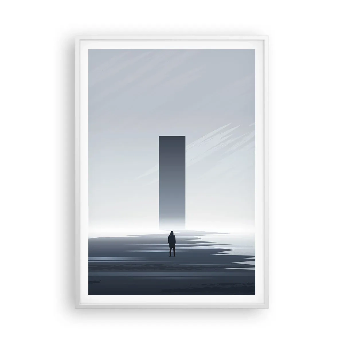 Plakat i hvid ramme - Mulighed eller trussel? - 70x100 cm