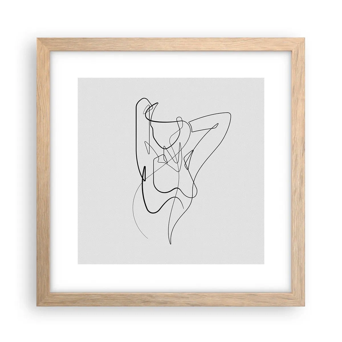 Plakat i ramme af lyst egetræ - Virkelig, hvad er du for en person... - 30x30 cm