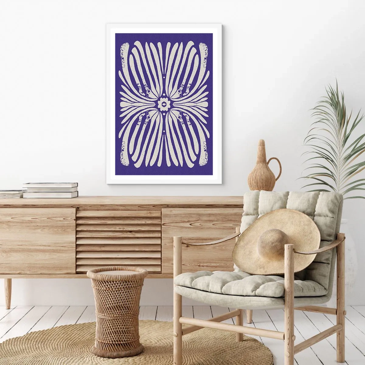 Plakat i hvid ramme - Etniske inspirationer - 30x40 cm