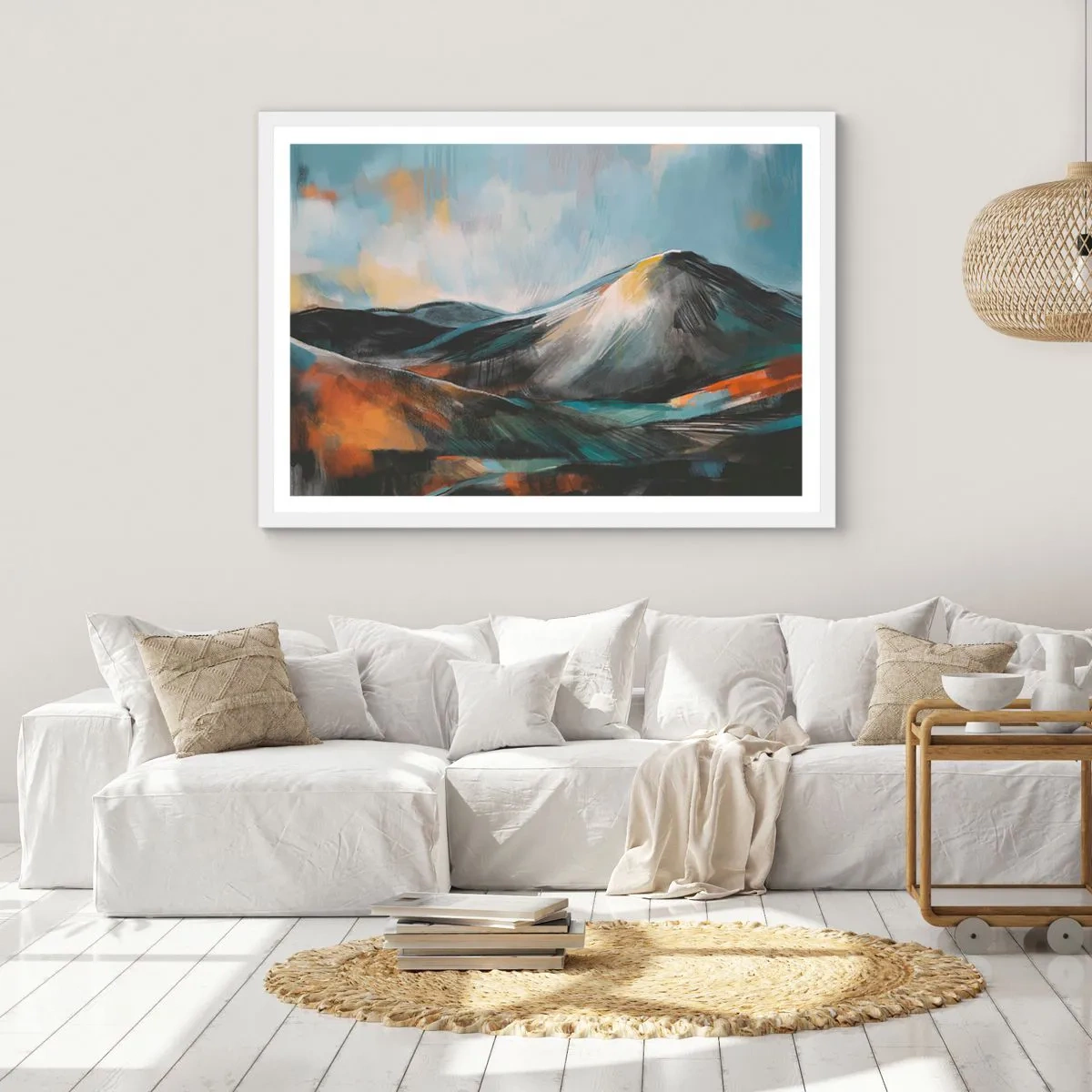 Plakat i hvid ramme - Rå og smuk - 40x30 cm