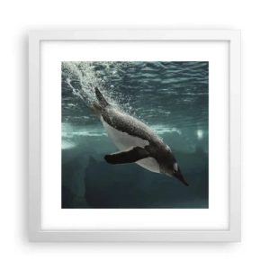 Plakat i hvid ramme - Velkommen til min verden - 30x30 cm