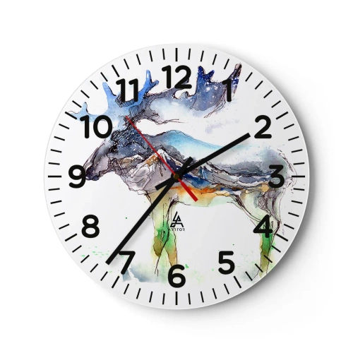 Vægur, Uret - Helten i en vinterfortælling - 30x30 cm