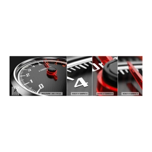 Prøve Fototapet Selvklæbende Deluxe Sticker - Træd på speederen - Automotive, Speedometer, 3D - 100x30 cm