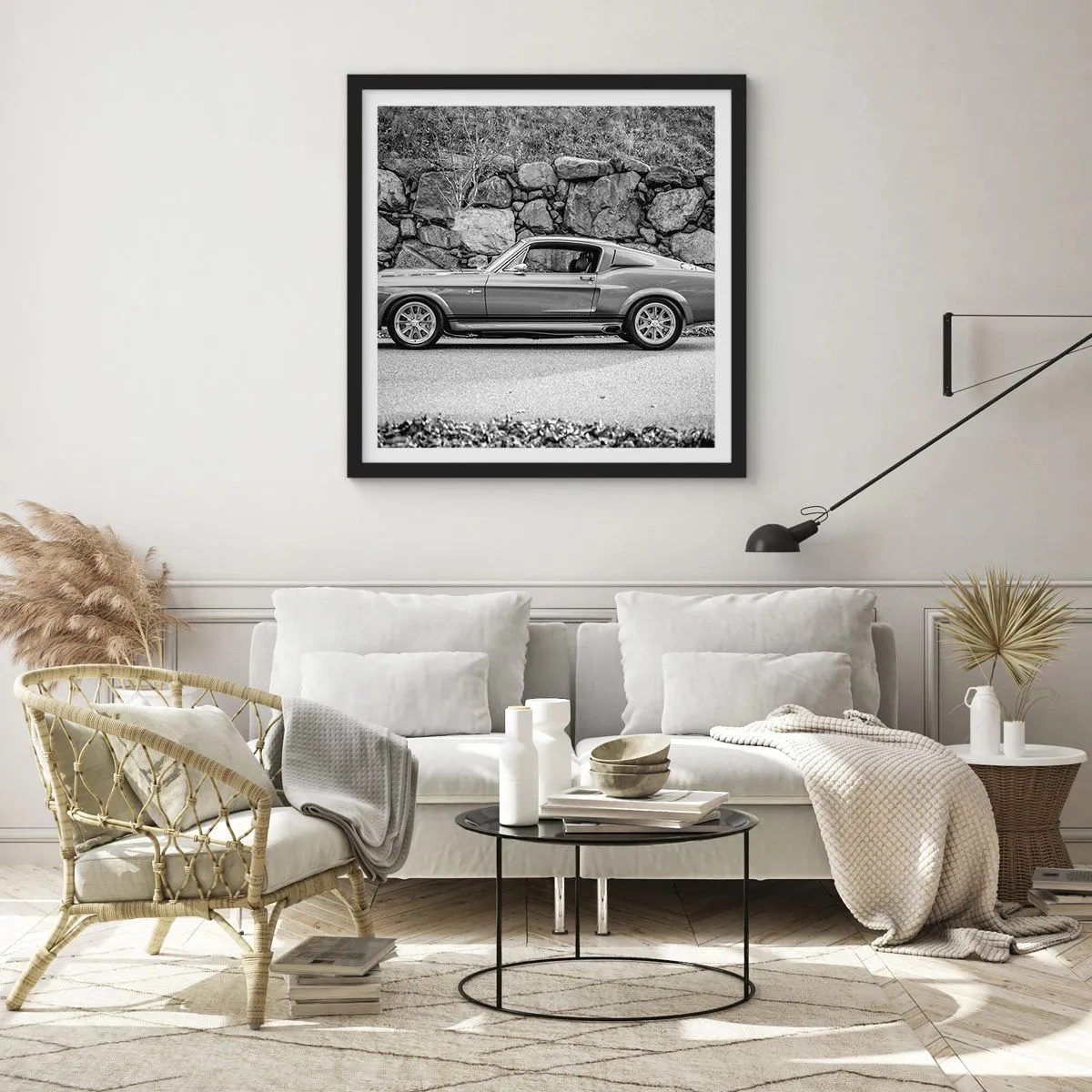 Plakat i sort ramme - En legende fra 1960'erne. - 40x40 cm