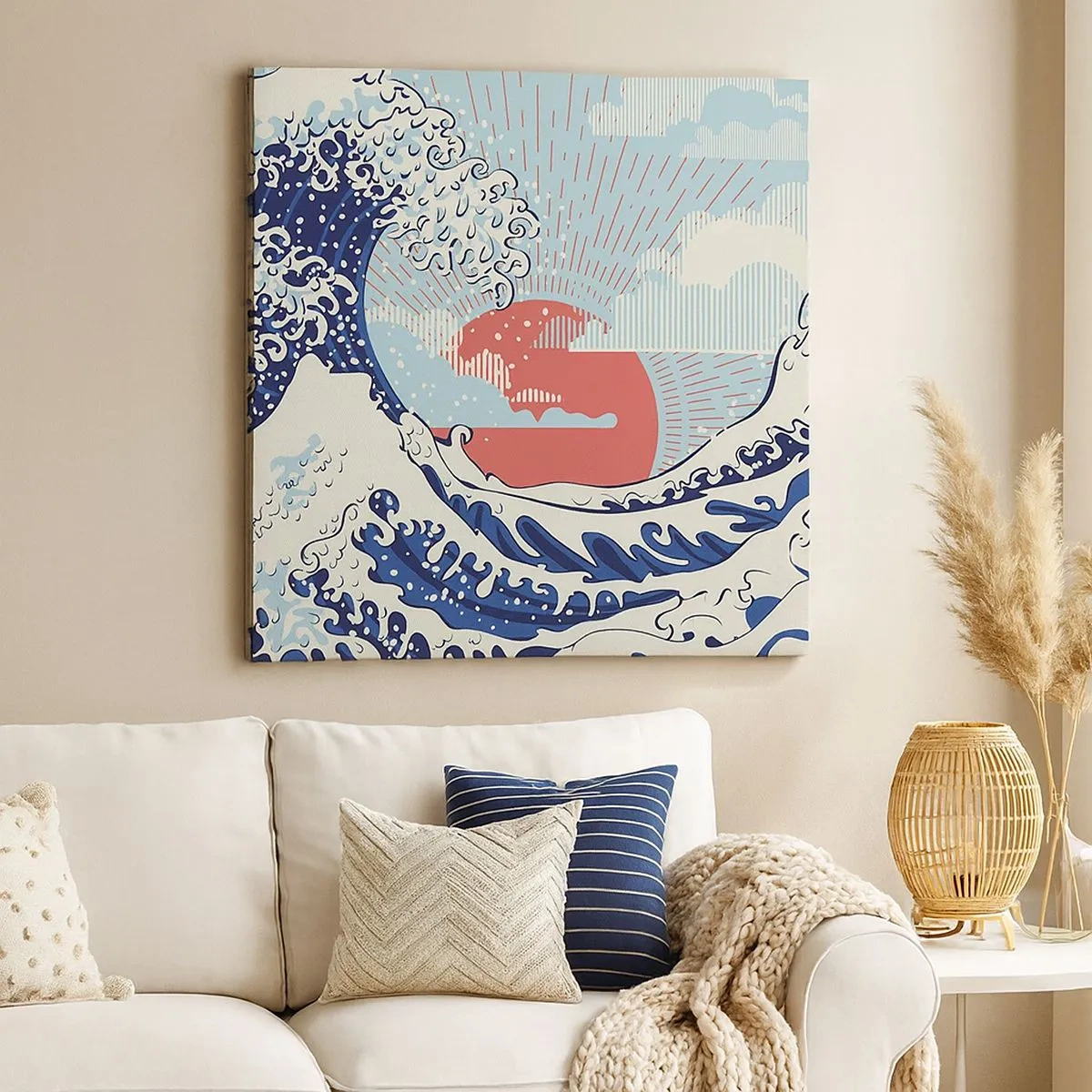 Lærredstryk - Billede på lærred - Fra japanske inspirationer - 30x30 cm