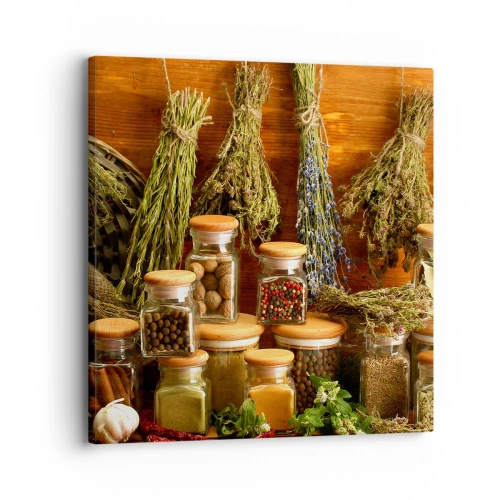 Lærredstryk - Billede på lærred - Køkkenmagi - 30x30 cm