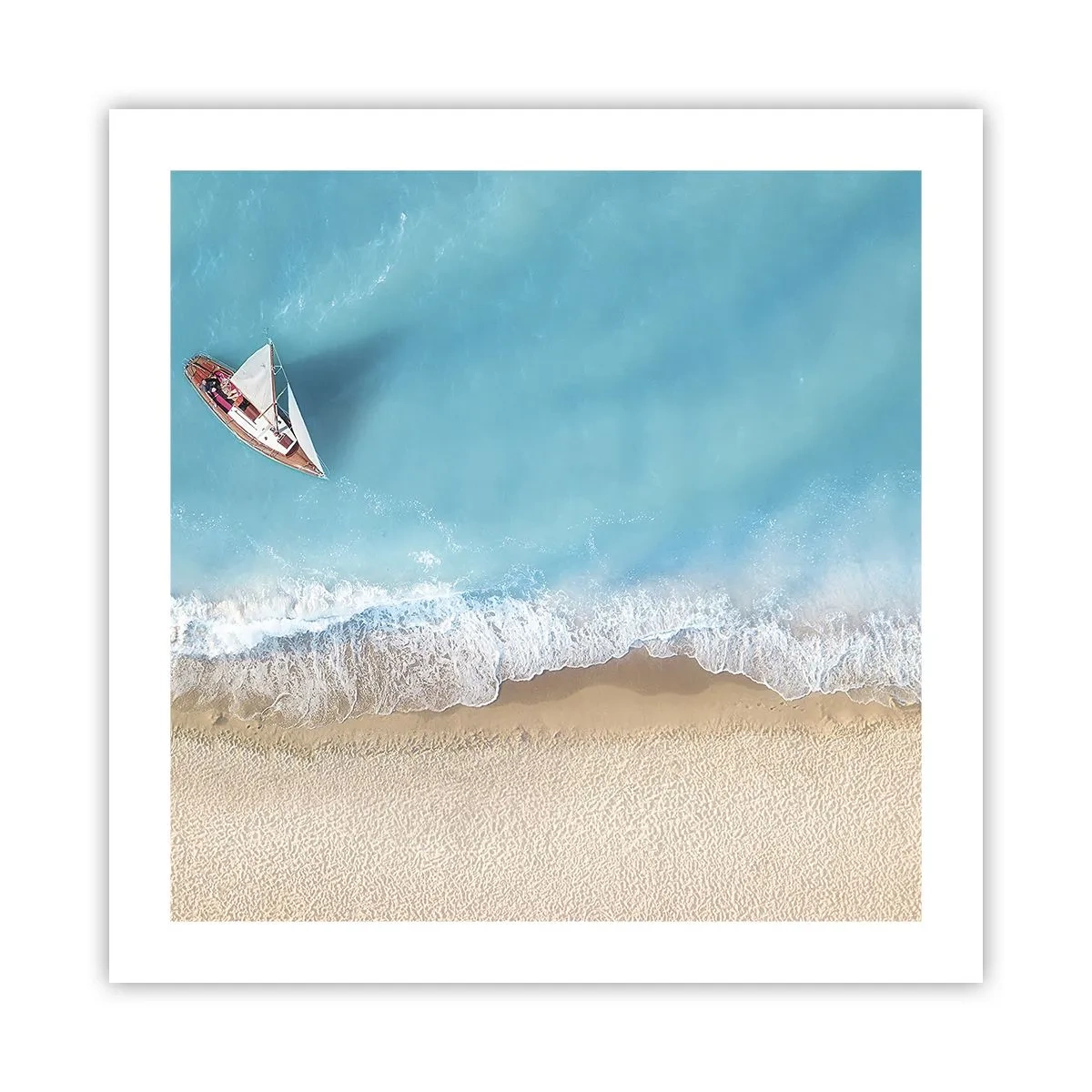 Plakat - På grænsen mellem blå og guld - 50x50 cm