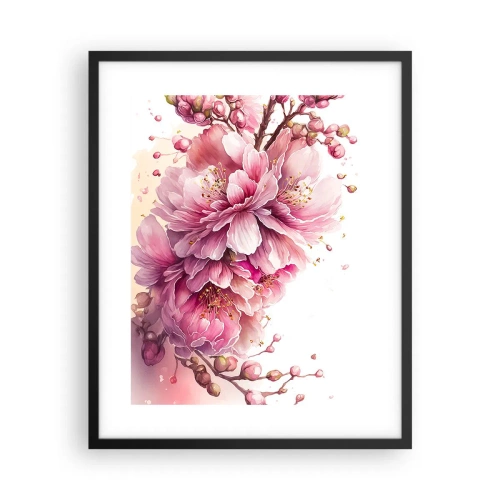 Plakat i sort ramme - Kirsebærblomst - 40x50 cm