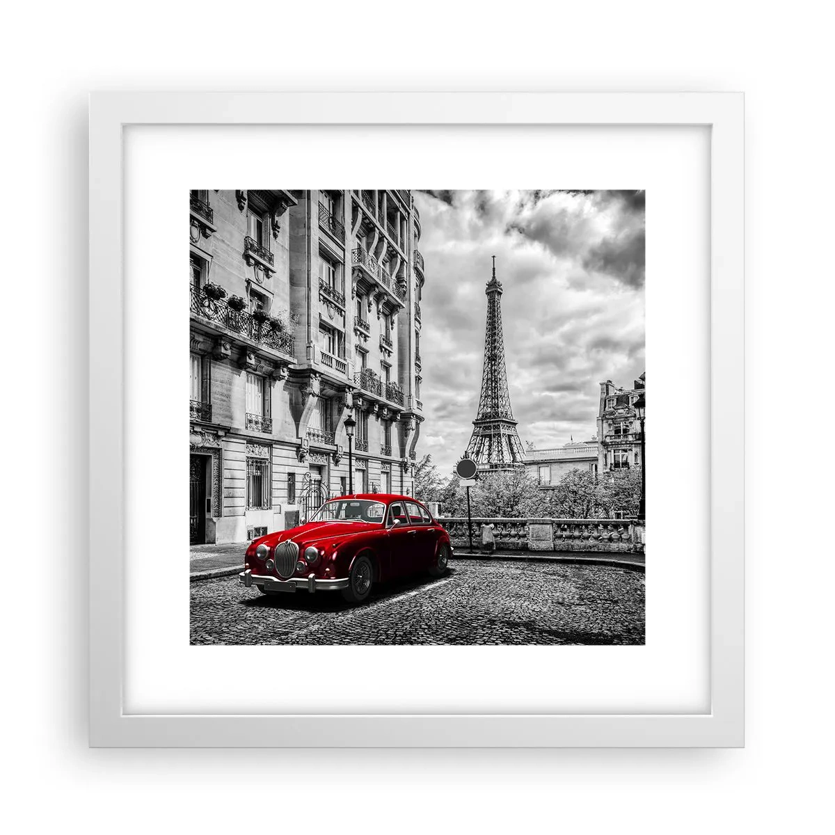 Plakat i hvid ramme - Rovdyr i byen - 30x30 cm