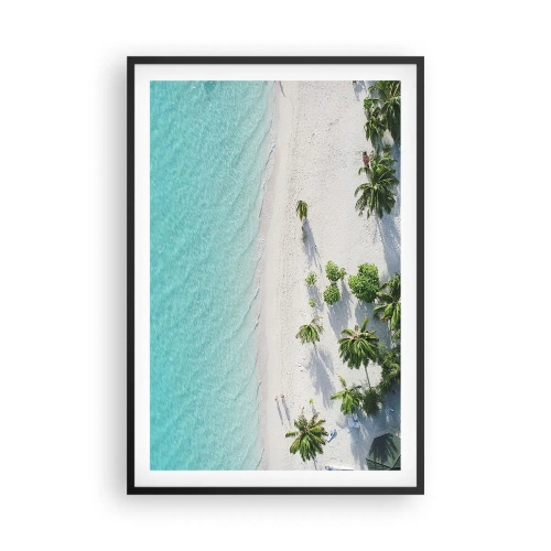 Plakat i sort ramme - Ferie i paradis - 61x91 cm