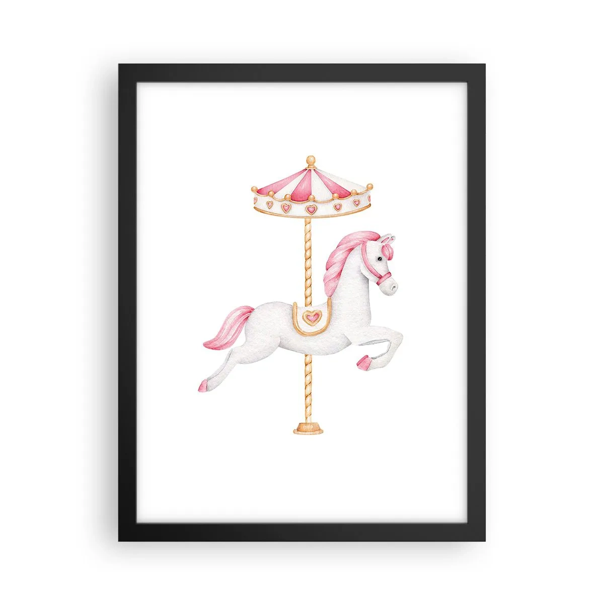 Plakat i sort ramme - Han satte af sted med en hov - 30x40 cm