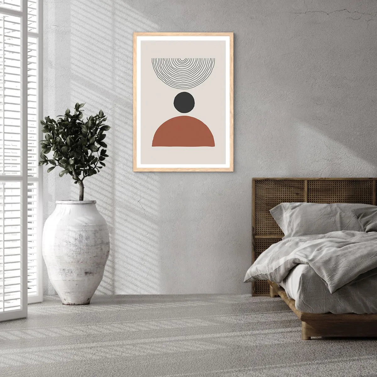 Plakat i ramme af lyst egetræ - I rampelyset - 50x70 cm