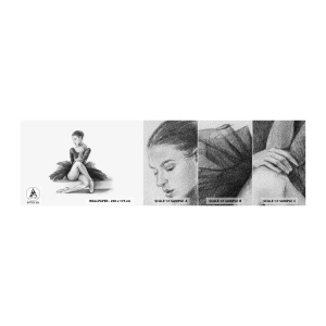 Prøve Fototapet Premium Sand - Fortryllet af dans - Ballerina, Dans, Ballet - 100x30 cm