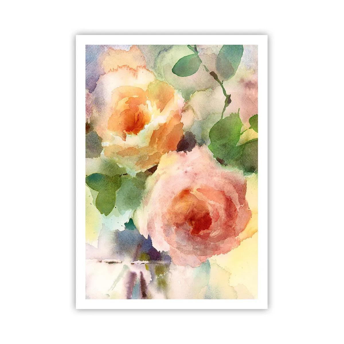 Plakat - Delikat som akvarelfarve - 70x100 cm